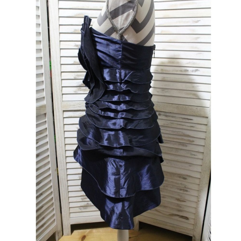 BCB Generation blue cocktail ruffle dress(643) - Picture 5 of 5